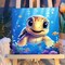 Sea Turtles Paint by Numbers Kit for Kids – 8×8" DIY Canvas with Frame & Easel, Acrylic Painting Set for Ages 6–12, Perfect for Gifts and Home Decor